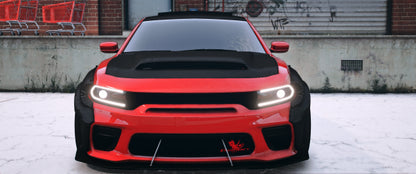 [No Logos] Custom 2021 Dodge Charger Demon Carbon Body Widebody