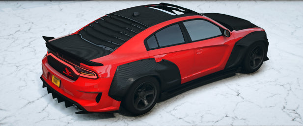 [No Logos] Custom 2021 Dodge Charger Demon Carbon Body Widebody