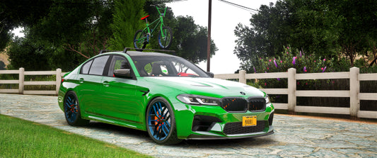 [No Logos] BMW M5 with Bike 2022