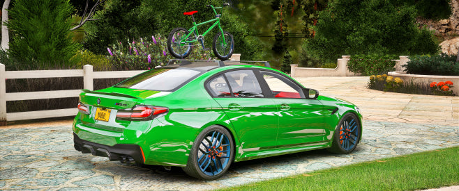 [No Logos] BMW M5 with Bike 2022