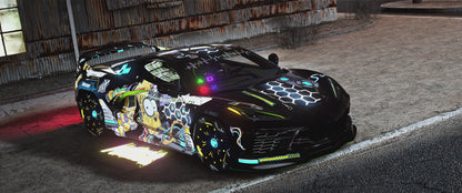 [Debadged] Chevrolet Corvette C8 Rocket Bunny The Simpsons [Dinamic Lights]